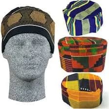 Unisex Kente Print Kufis (Caps)