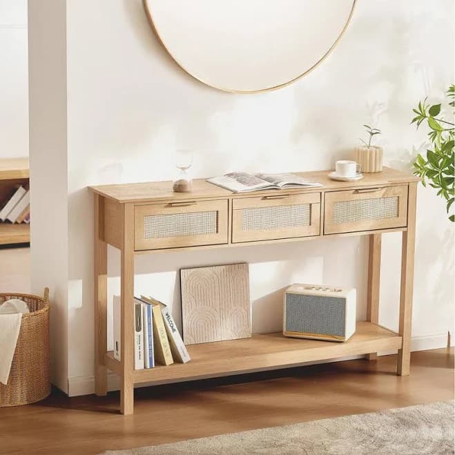 Rattan Console Table