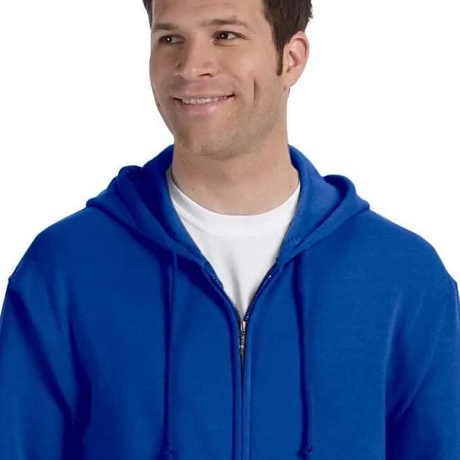 Gildan 18600 Sweatshirt 7.75 oz. Heavy Blend 50/50 Full-Zip Hood Royal
