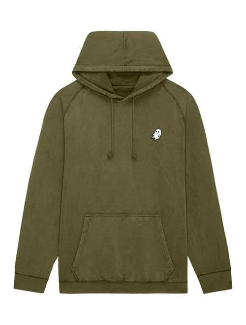 Dalix Men's Ghost Embroidery Fleece Hoodie