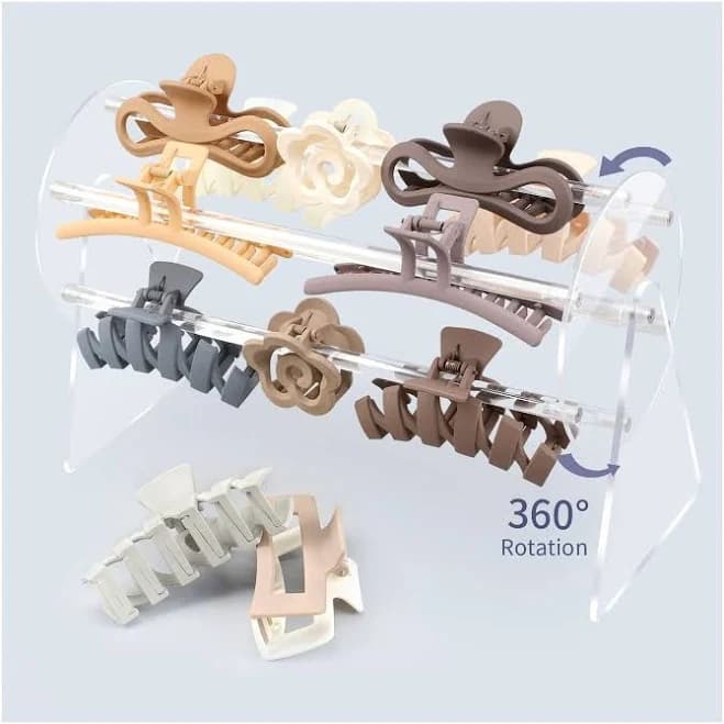 Snowstar Acrylic Claw Clip Organizer Holder
