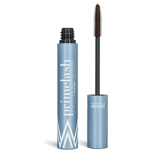 PrimeLash Mascara for Older Women – Volumizing, Incredible Length in 2 Coats – Long-Stay, Zero Clumps, Hypoallergenic (Brown)