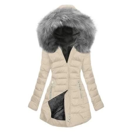 Women's Faux-Fur Trim Hooded Puffer Jacket