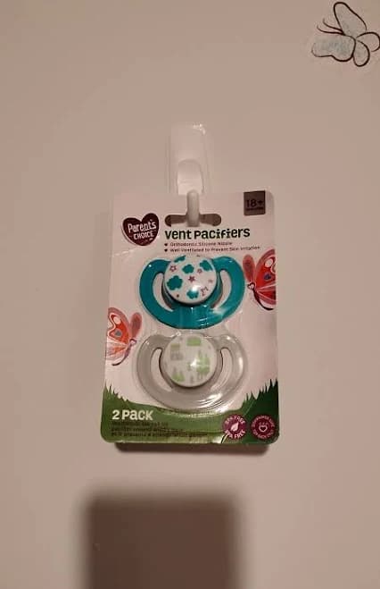 Parent's Choice Pacifier 2 Pack Orthodontic Silicone Ventilated Blue