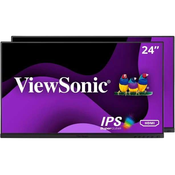 ViewSonic VG2448A-2_H2 24" Dual Pack Head-Only 1080p IPS Monitor
