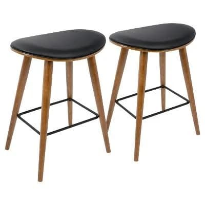 LumiSource Saddle Counter Stool Set of 2