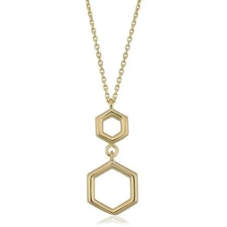 Women's Kooljewelry 10k Yellow Gold Geometric Pendant Necklace