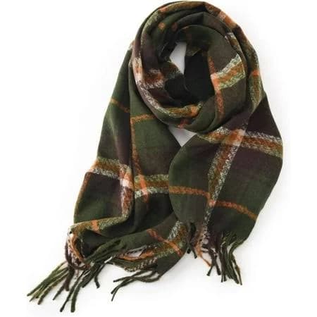 Women's Tartan Plaid Fringe Scarves