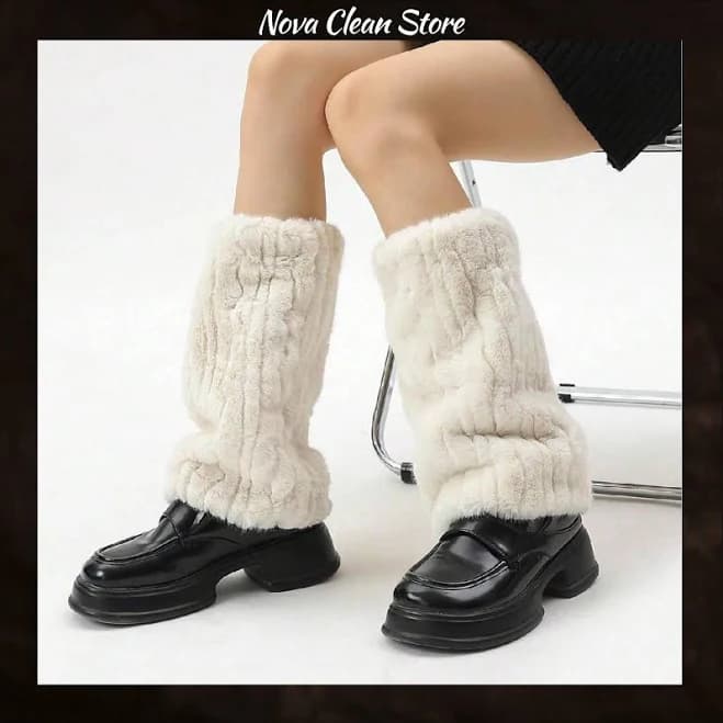 Faux Fur Y2K Leg Warmers