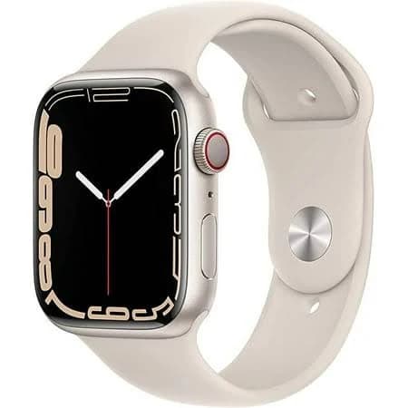 Restored Apple Watch Series 7 41mm Starlight - Aluminum Case - Starlight Sport Band (Refurbished), Size: 41 mm, Beige