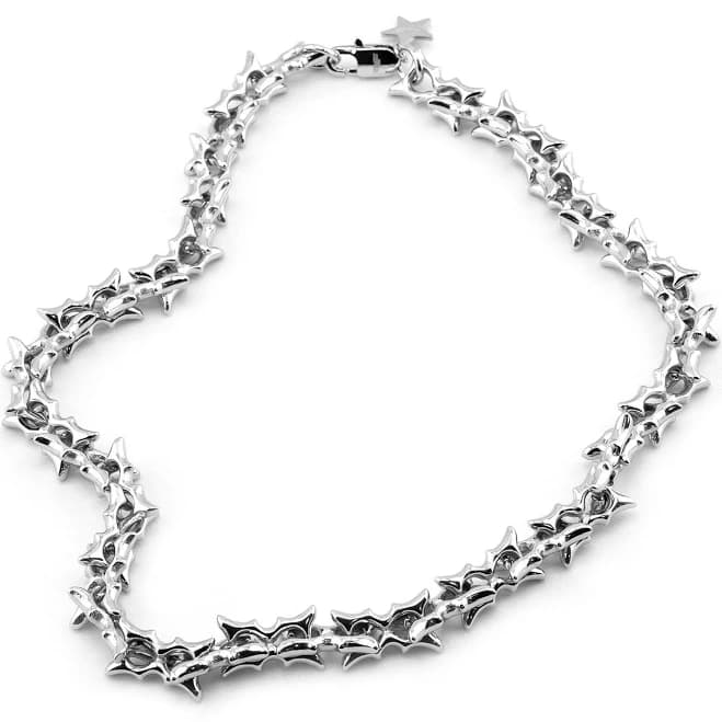 Stainless Steel Spiked Cyber Link Chain