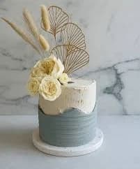 Custom Cake 1 - White Raspberry Indulgence / 8"-6" Tiered Cake