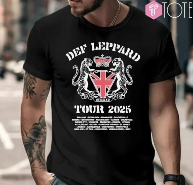 Def Leppard Let's Get Rocked Tour 2025 T-shirts