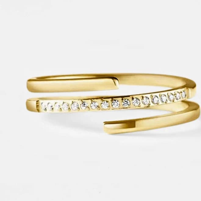 perimade & co. Three Row Stacking Spiral Wrap Ring