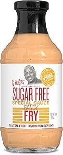 G Hughes Sugar Free, Fancy Fry Special Sauce - Sugar Free Burger Sauce, Fry Sauce for French Fries, Gluten Free Secret Sauce, Dipping Sauces, Gluten Free Sauces - 16 Oz (1-Pack)