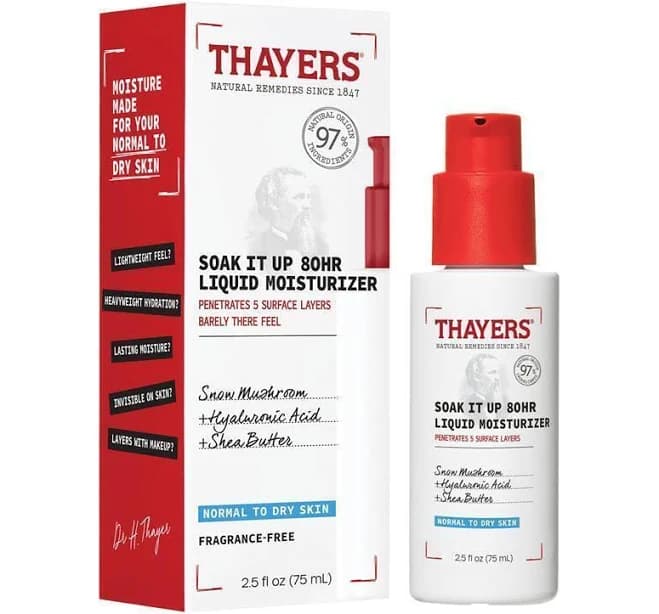 Thayers Soak It up 80 Hour Liquid Facial Moisturiser with Hyaluronic Acid 75ml