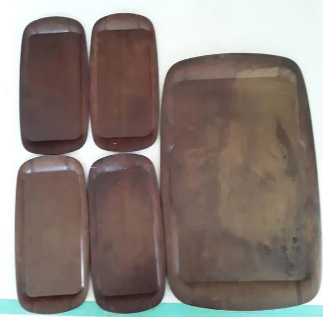 Toastmaster Hospitality Tray Set 5 Pcs 1 L 4 Med Deco Vintage Canfield
