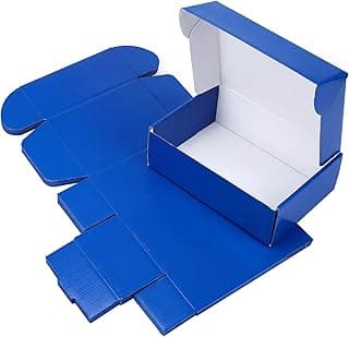 12x9x4 inch Shipping Boxes Set of 6 Blue, Inner Size 11.6x8.6x3.6 inch Cardboard Box Mailers for Small Business Packaging Mailing or Gift Wrapping Giving