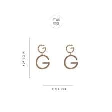 Buy Luxury Brand Long Chain Letter G Hanging Earrings For Women at affordable prices — free shipping, real reviews with photos — Joom