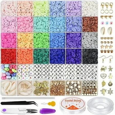 6000 Pcs Clay Beads Bracelet Making Kit