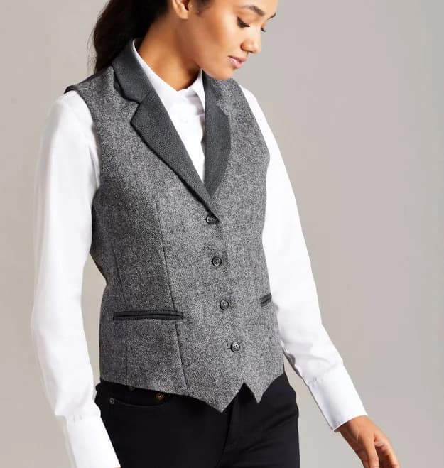 Sj Women's Tweed Waistcoat