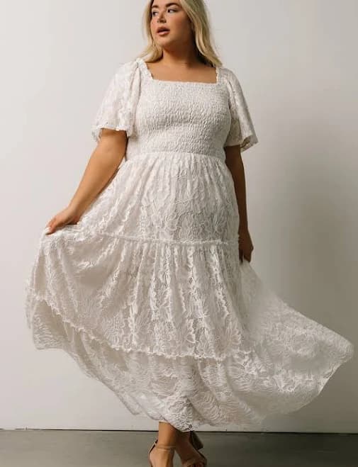 Baltic Born Women's Aspen Smocked Lace Maxi Dress