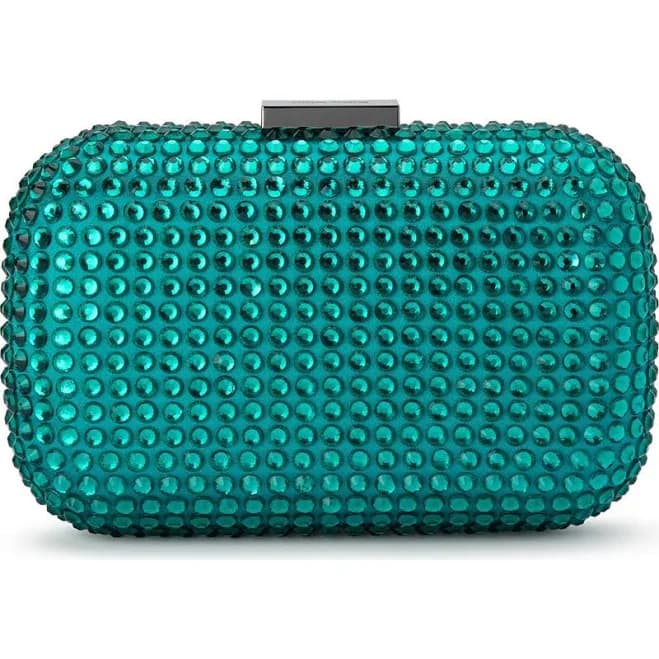 Olga Berg Caydence Hot Fix Crystal Clutch