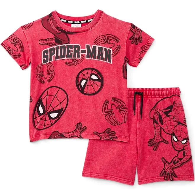 Marvel Spider-Man 2-Piece Graphic Tee and Shorts Set
