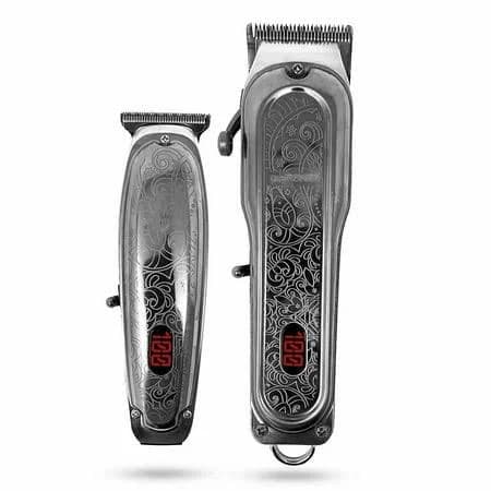 Cordless Hair Clipper + Trimmer All Metal Silver Professional by Xpersis PRO, Size: Small And Lightweight Carry On