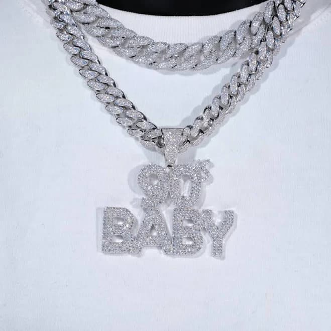 Iced 90's Baby Two-Layer Necklace