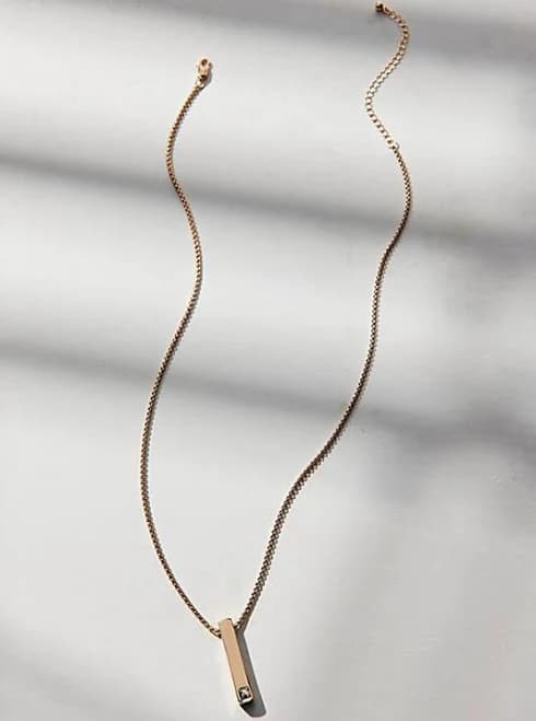 Urban Outfitters Men's Waterproof Bar Pendant Necklace