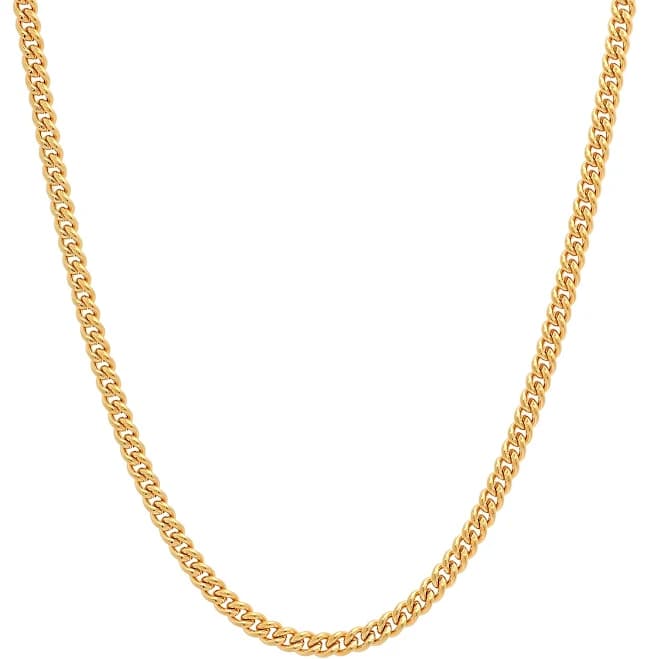 Men's 24" Flat Curb Stainless Steel Necklace