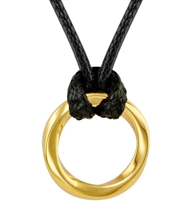Vincero Men's Kairos Circular Amulet Pendant Necklace