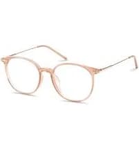 Oval Transparent Pink Eyeglasses