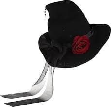 Amazon.com: Fashion Halloween Rose Big Bow Witch Hat Cosplay Dress Party for Head Ornament WOM : Home & Kitchen