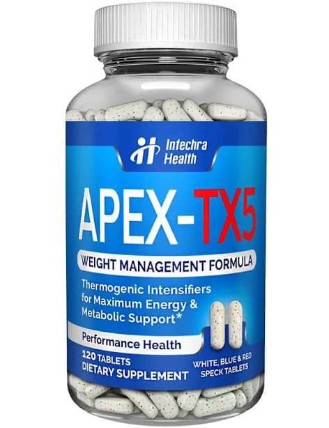 Apex Weight Management Dietary Supplement 120 White Blue Red Speck Tablets