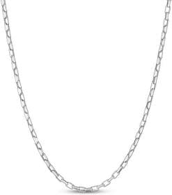 Sterling Silver Paperclip Chain Necklace, 22"