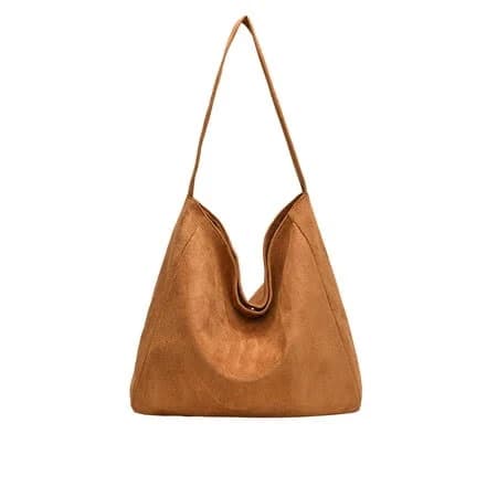 Women's Casual Suede Slouchy Tote Bag