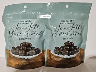 Trader Joe Chocolate Covered Sea Salt Butterscotch Caramels 7oz 198g (2 Bags)