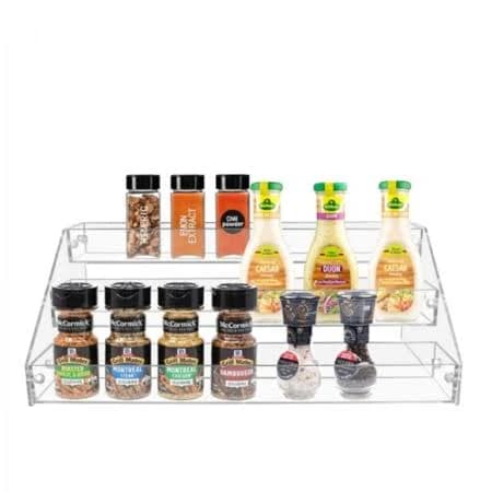 3 Tiered Rack Seasoning Vertical Shelves Can Countertop Cabinet Pantry Kitchen Organization Storage