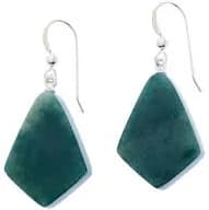 Jay King Sterling Silver Indian Green Chalcedony Drop Earrings