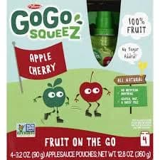 GoGo Squeez Apple Cherry Applesauce Pouches