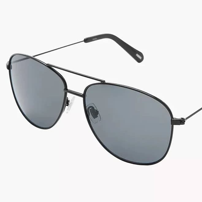 Fossil Outlet Men's Aviator Sunglasses - Black