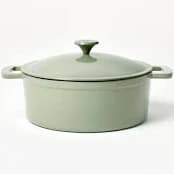 Figmint - 5.5qt Enamel Dutch Oven Sage Green - Figmint Green