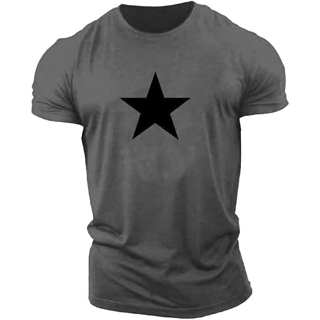 Men's Casual Star Print T-Shirt