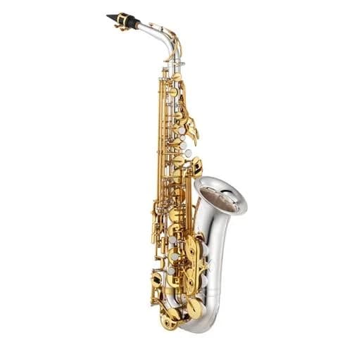 Yamaha YAS-480SGLK Alto Saxophone, Silver Plated Body, Gold Lacquered Keys New Silver Gold