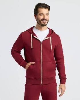 True Classic Athletic Cut Fleece French Terry Zip Hoodie