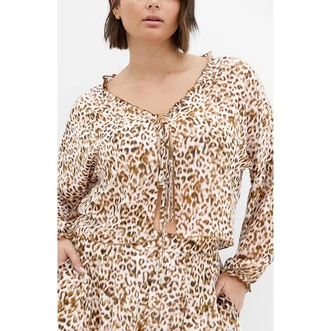 City Chic Women's Corina Tie Front Long Sleeved Top