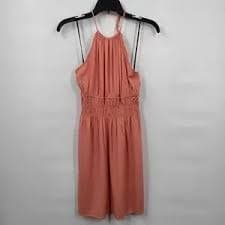 Forever 21 | Dresses | Forever 2 Smoked Halter Mini Dress Peach Medium | Poshmark
