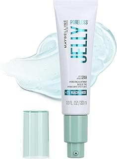 Poreless Jelly Primer, Hydrating, Blurring Makeup Primer with 2% Niacinamide For Up To 24HR Make Up Wear, Clear, 1 Count